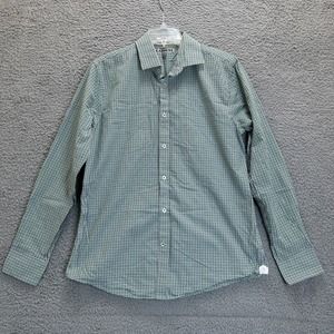 Express Shirt Mens Large Multicolored Checkered Long Sleeve Fitted Button Up‎